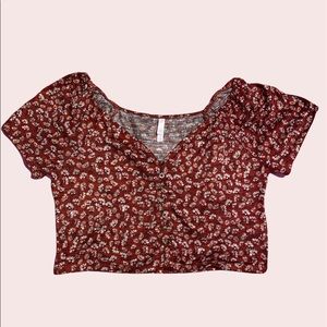 Xhilaration Women’s Large Floral Crop Top